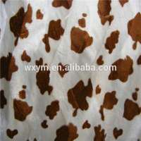 velvet fabric for sofa with cow pattern print