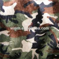 camouflage pattern print short velvet fabric