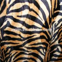 velvet fabric for sofa with tiger stripes pattern